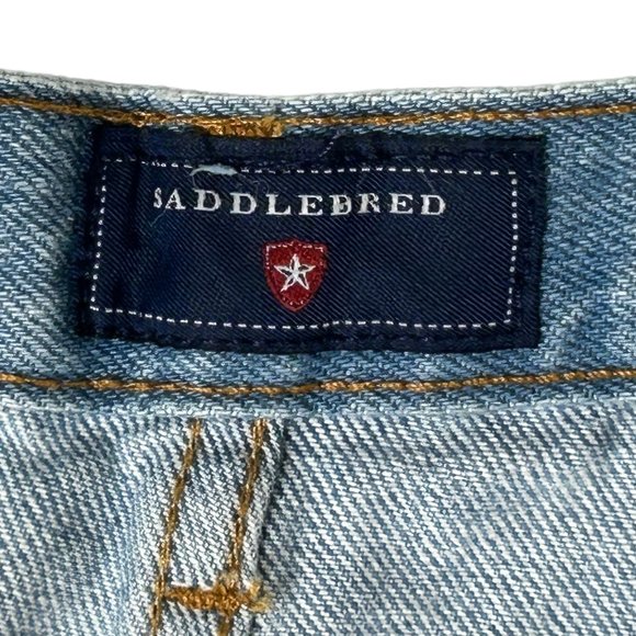 Saddlebred Mens 36x32 Straight Leg Classic Fit Denim Blue Jeans Pants - Picture 5 of 13